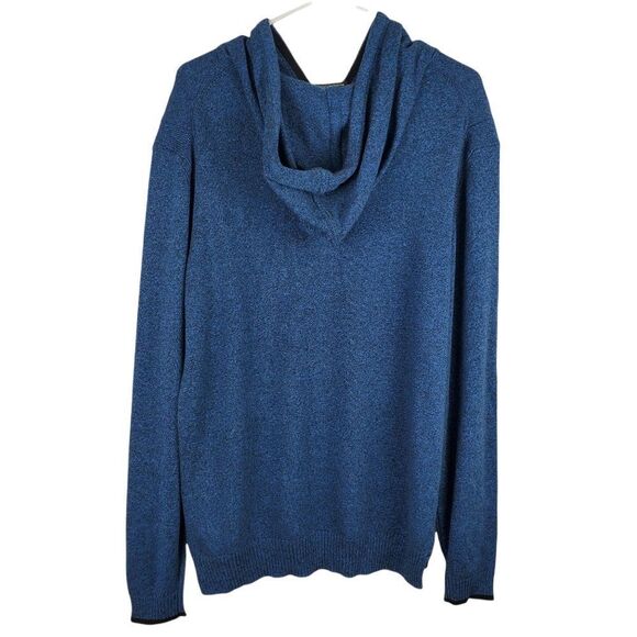 Rodd Gunn Knit Pullover Hoodie Sweatshirt Kingsley Mens XXL 2XL Ribbed Trim Blue - Picture 4 of 4